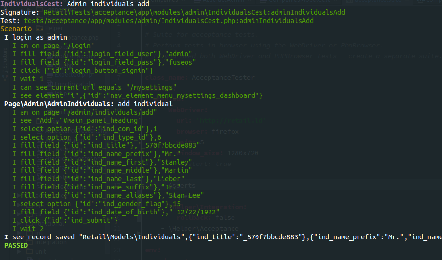 Codeception gallery image