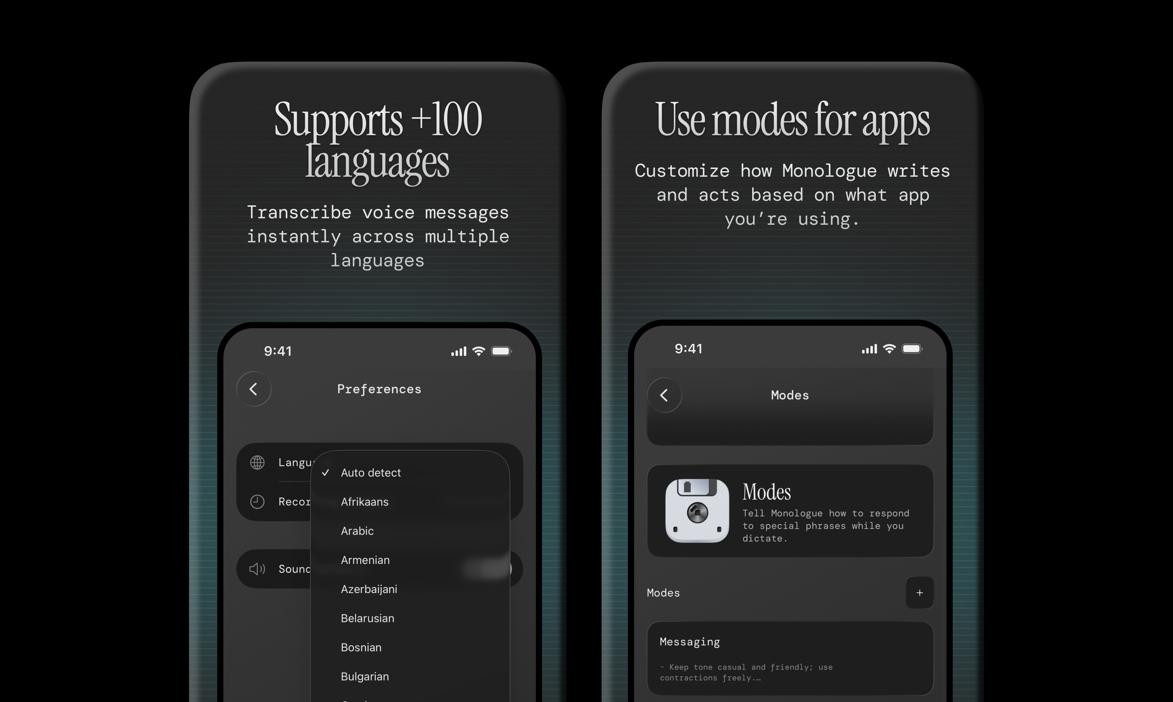 Monologue for iOS - Screenshot 3 showing product features and functionality