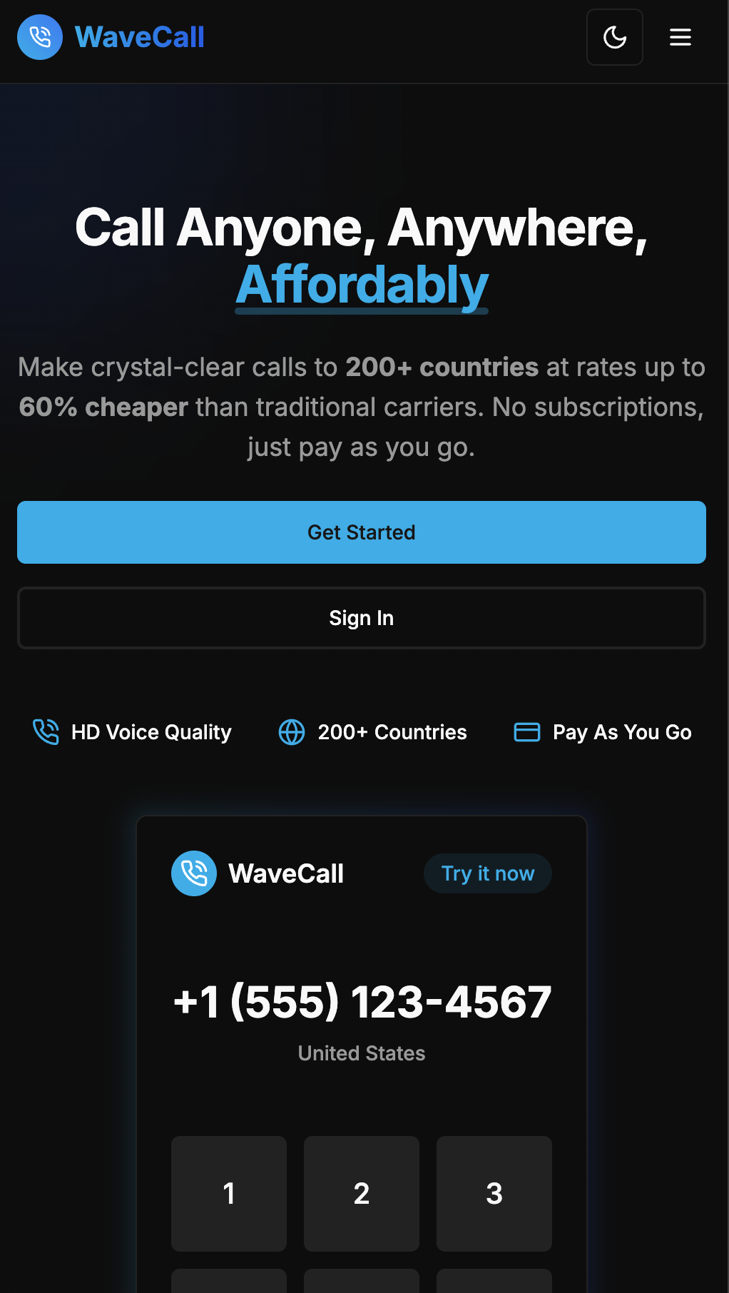 Wavecall - Rufen Sie jemanden an, überall, genau wie ein Einheimischer Medien 1