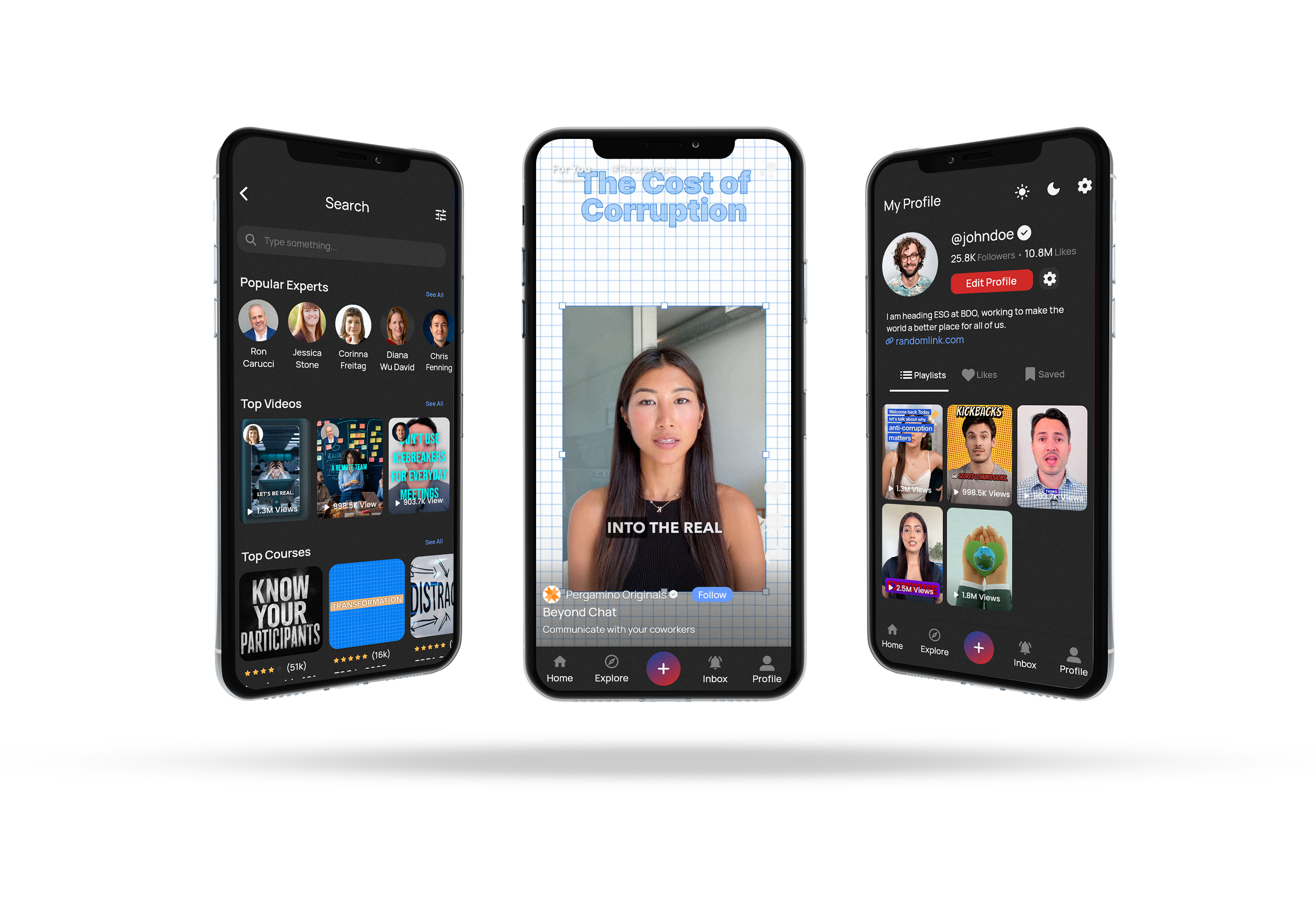 Pergamino — Short Videos for Enterprise - Main product screenshot demonstrating key features and user interface