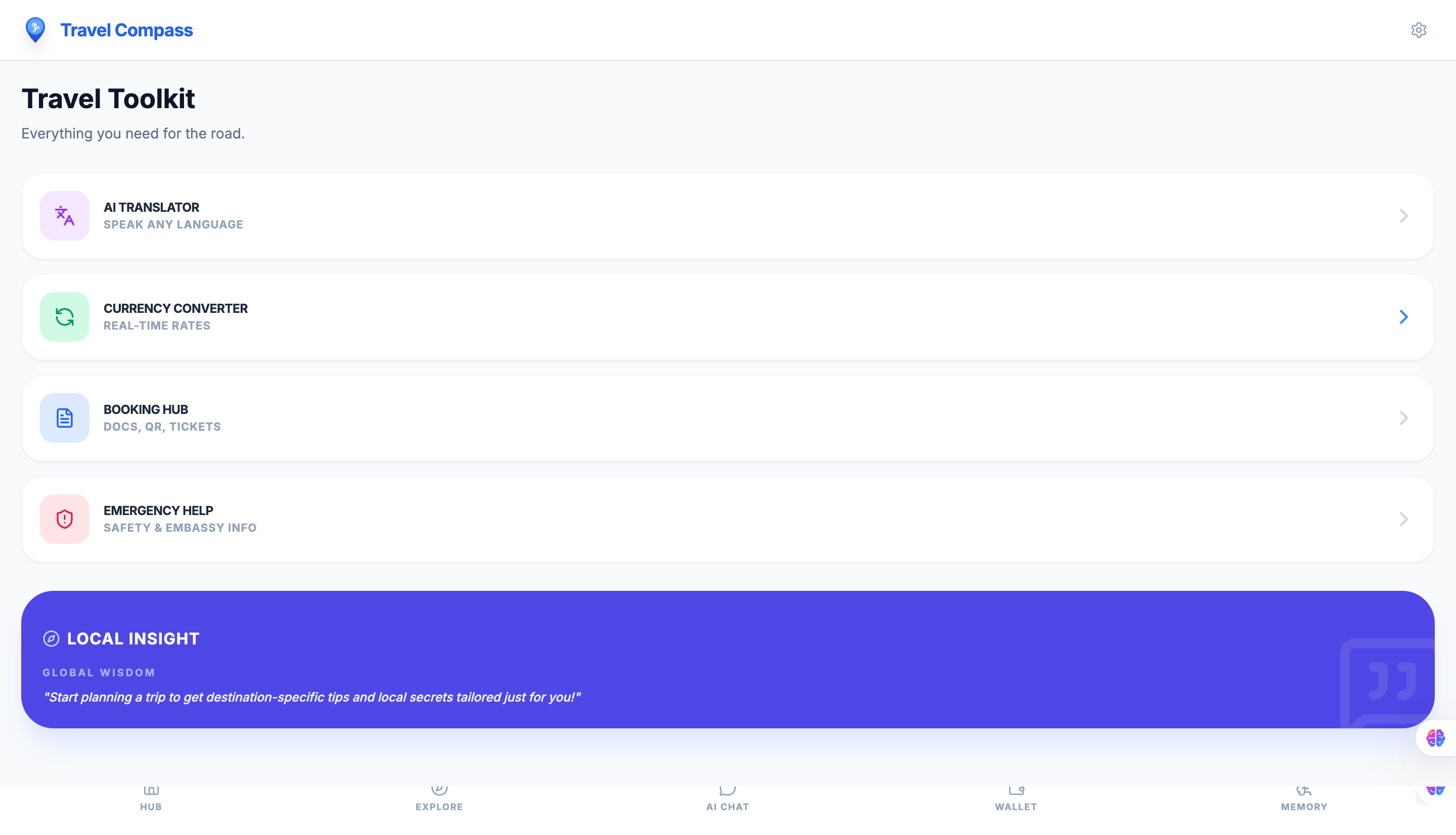 Travel Compass - Screenshot 5 showing product features and functionality