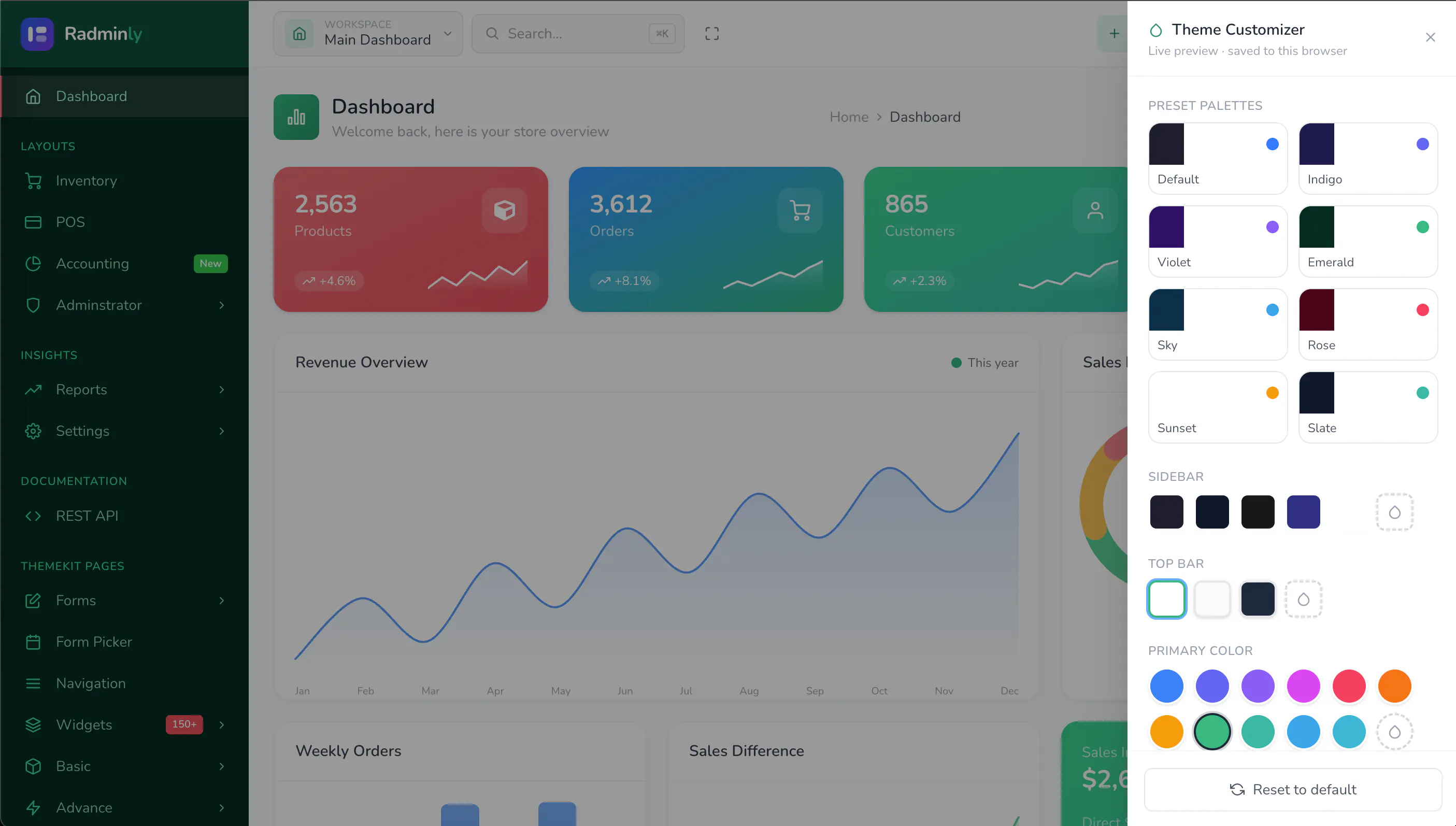 Radminly - Laravel Dashboard Starter gallery image