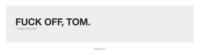 FOAAS v2.3.1 gallery image