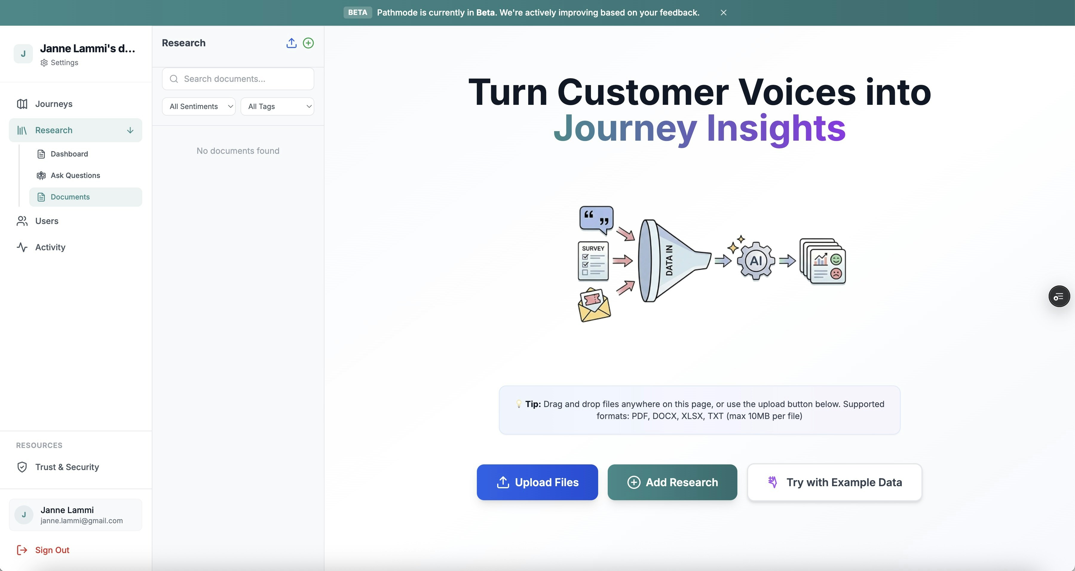 Pathmode: AI-Powered Design OS - Screenshot 2 showing product features and functionality