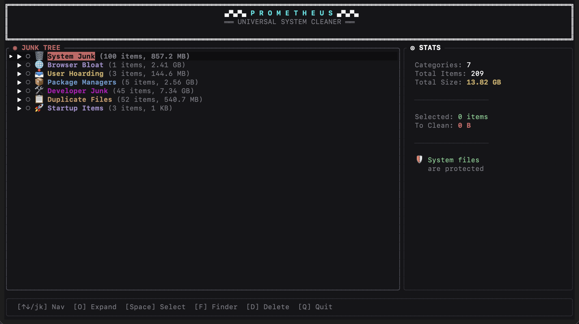 Prometheus - System Cleaner - Screenshot 4 showing product features and functionality