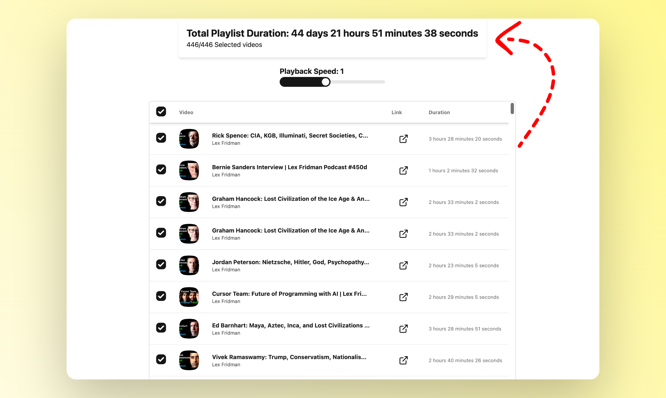 وسائط حاسبة قائمة تشغيل YouTube - احسب طول قائمة تشغيل YouTube على الفور 4
