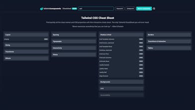 Tailwind CSS Cheat Sheet gallery image