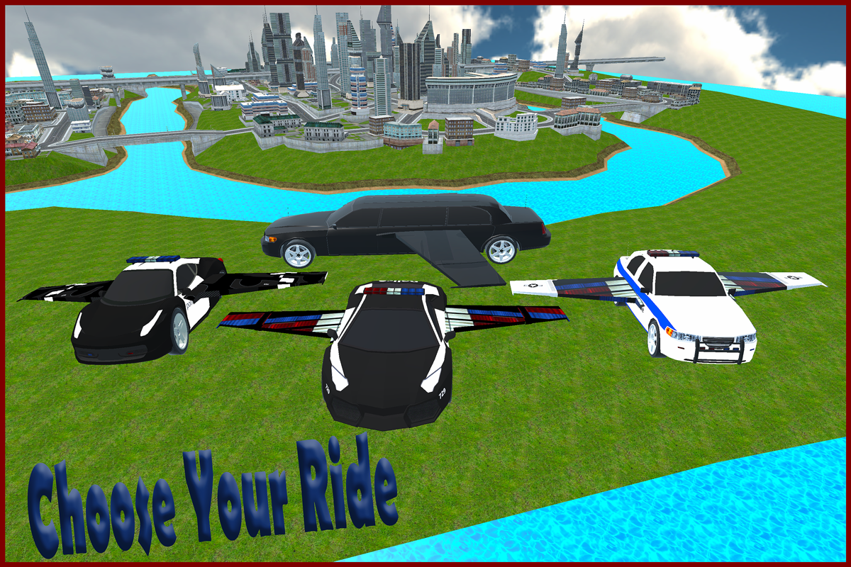 Flying Police Car 3D gallery image