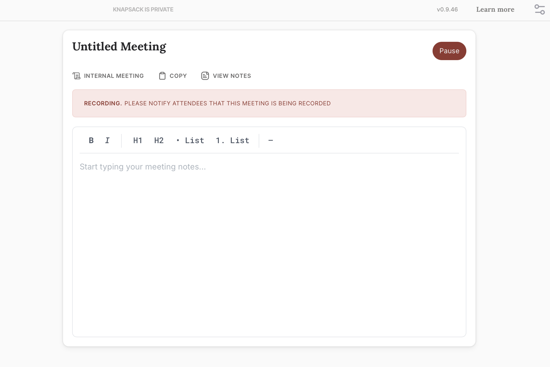 Knapsack OpenClaw App gallery image