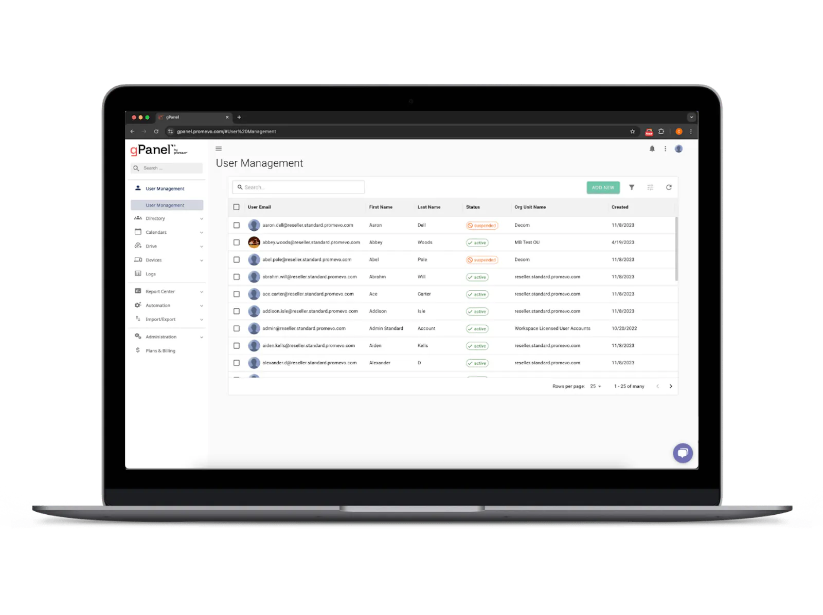 gPanel for Google Workspace screenshot 4