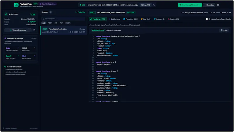 Payload Peek screenshot 1
