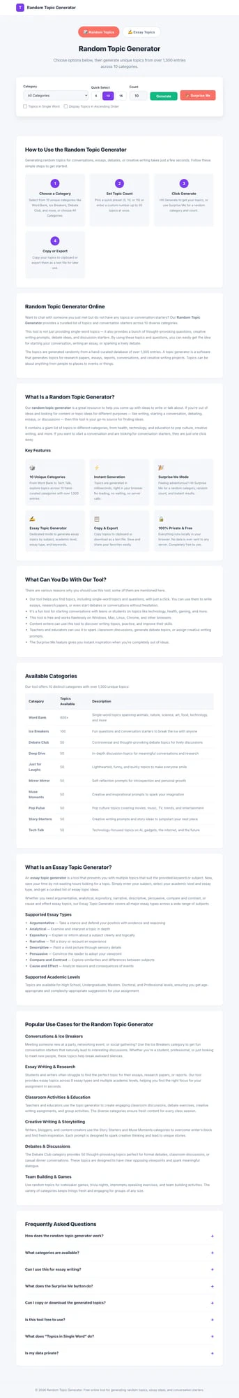 Random Topic Generator logo