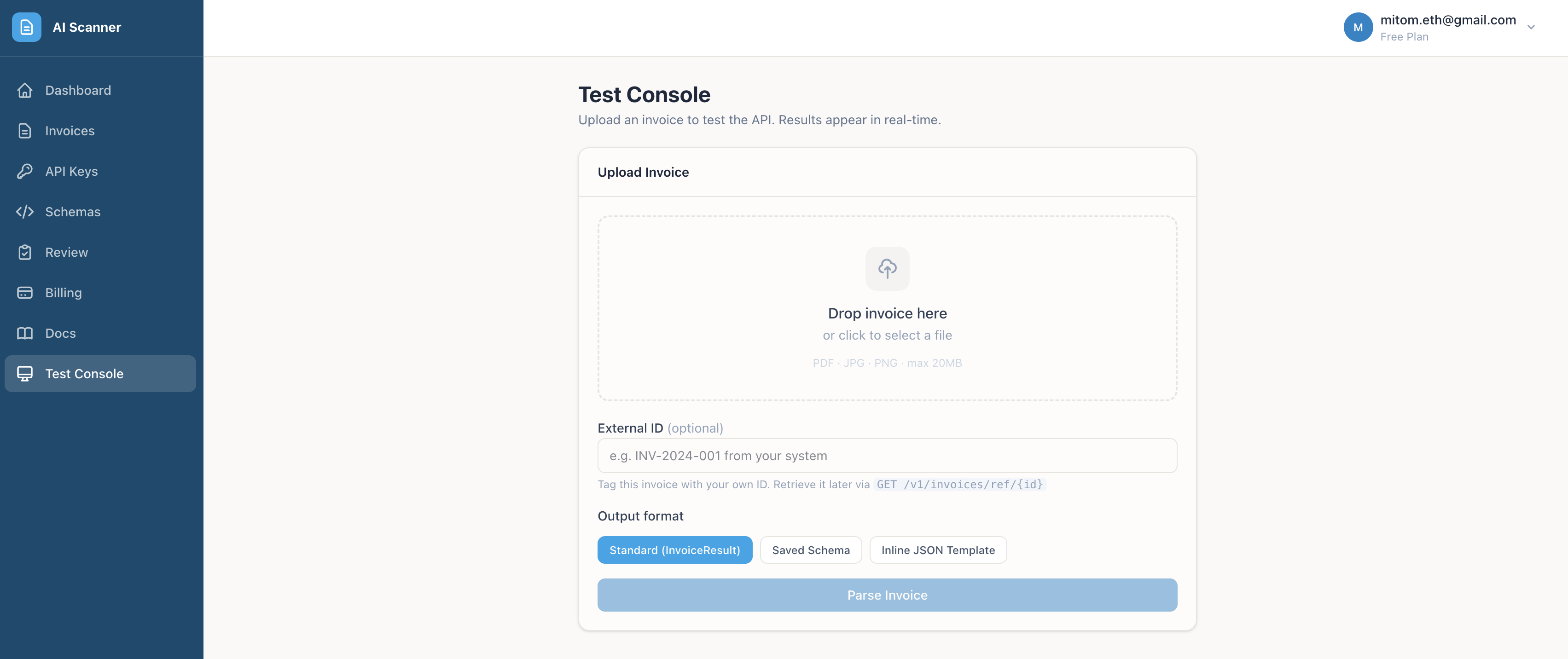 AI Scnr - Invoice AI Scanner - Screenshot 3 showing product features and functionality