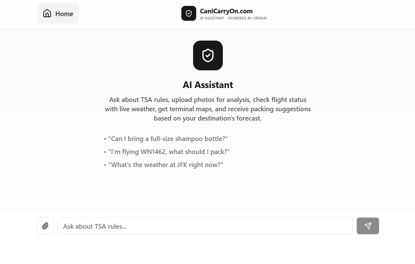 CanICarryOn.com - Screenshot 3 showing product features and functionality