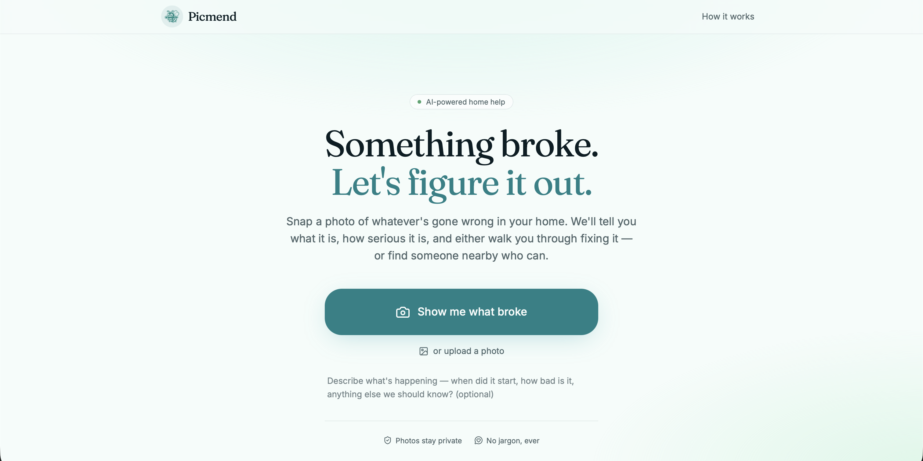 Picmend — Snap a photo, fix what broke gallery image