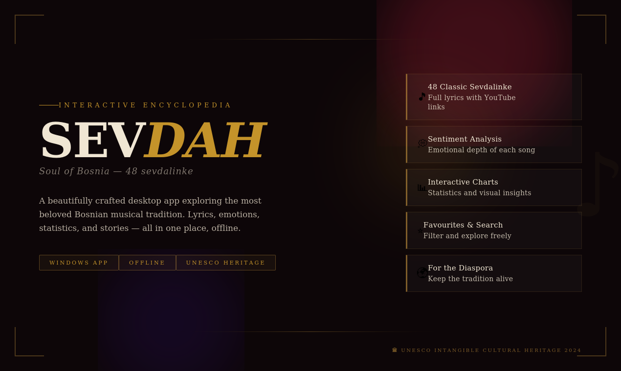 SEVDAH — Sevdalinka Encyclopedia