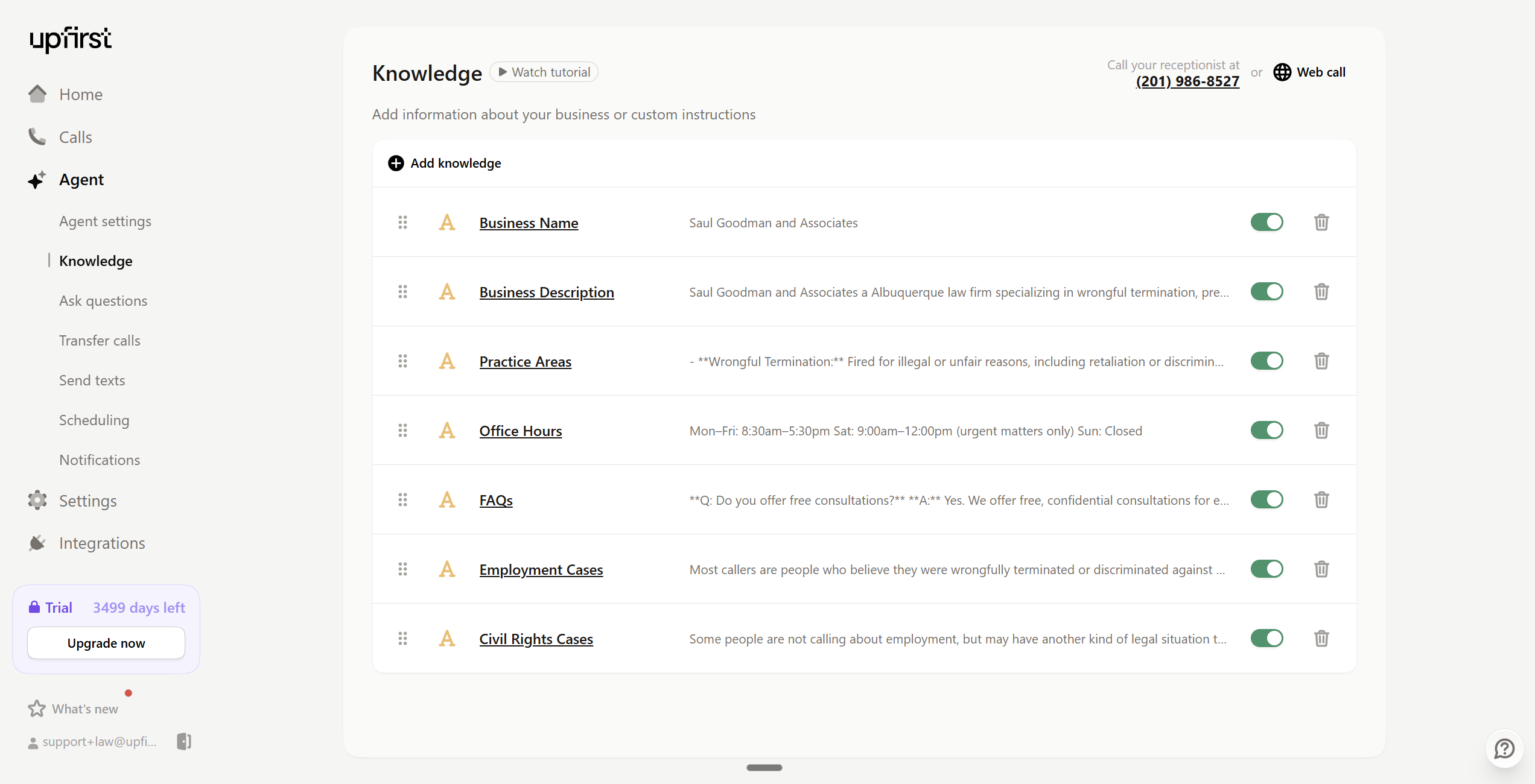 Upfirst - Screenshot 2 showing product features and functionality