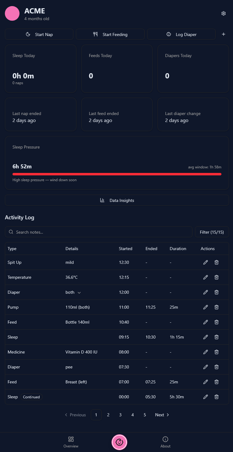 Baby Vault - Screenshot 2 showing product features and functionality