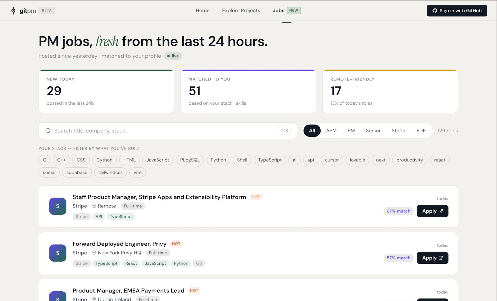 GitPM: The portfolio for PMs who ship screenshot 5