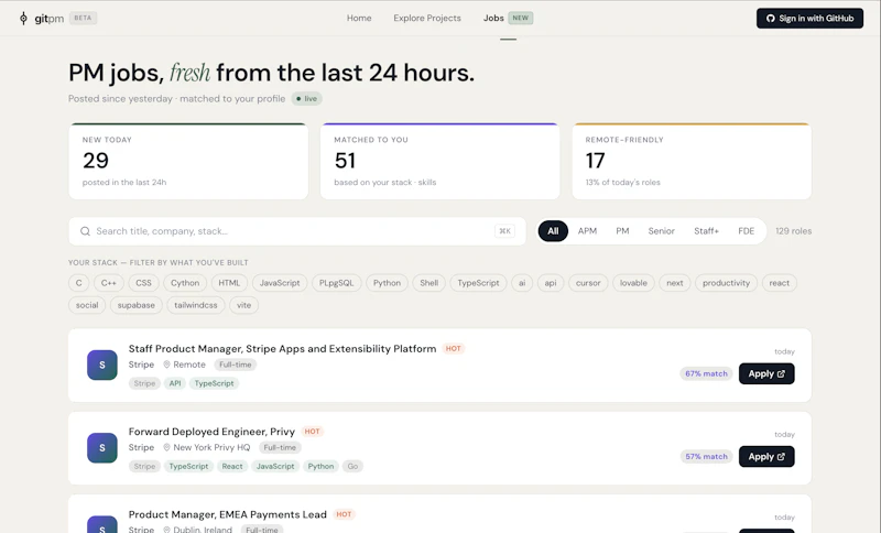 GitPM: The portfolio for PMs who ship screenshot 5