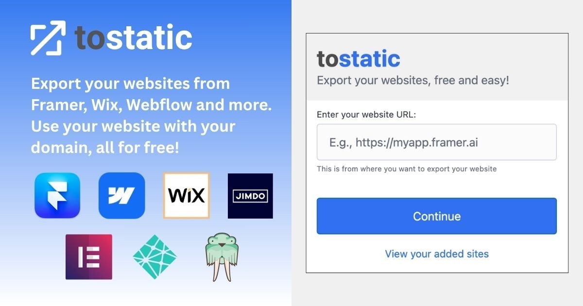 ToStatic gallery image