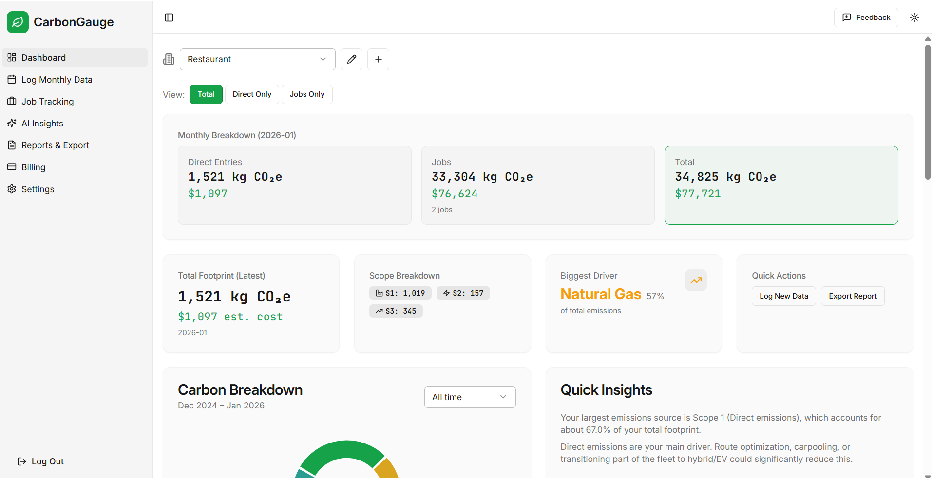 CarbonGauge - Screenshot 3 showing product features and functionality