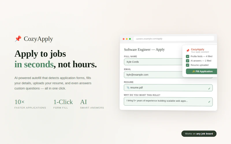 CozyJobs screenshot 2