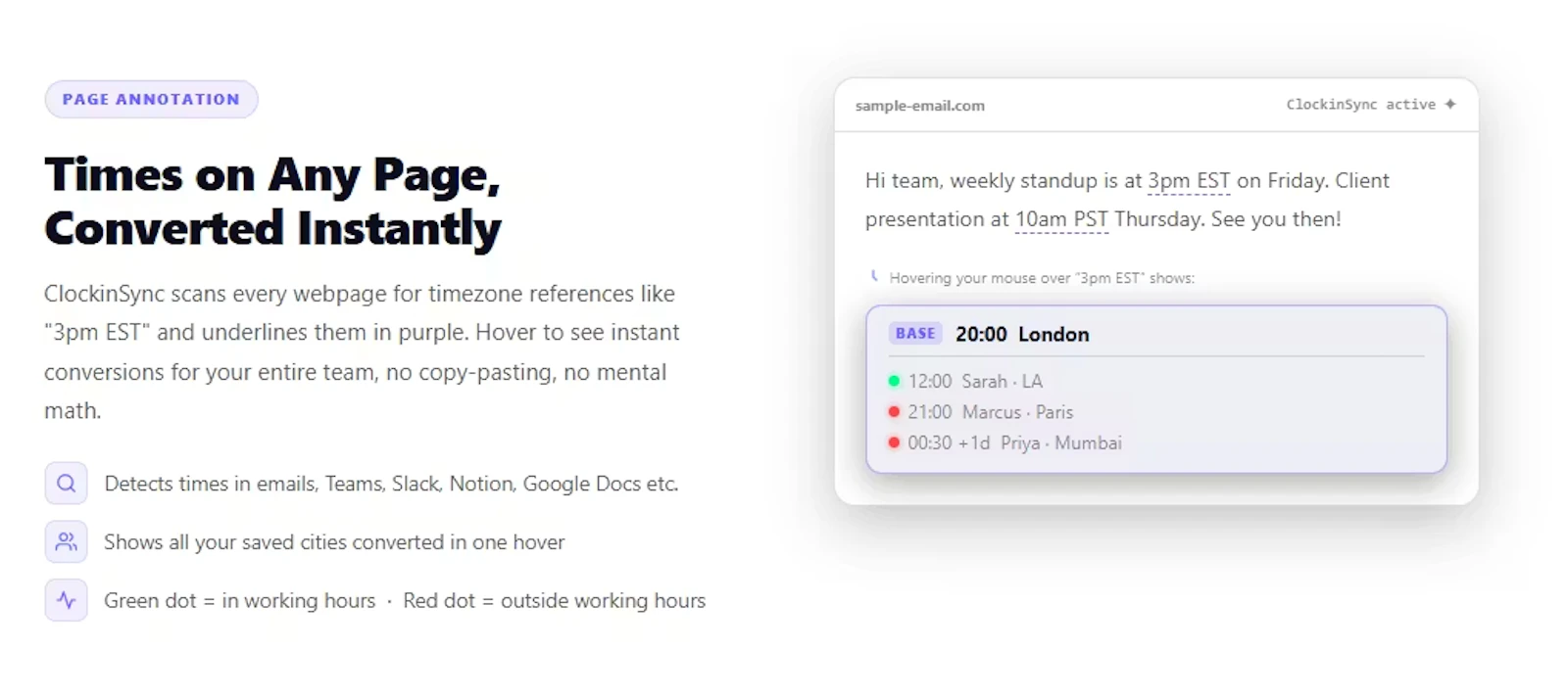 ClockinSync - Smart Timezone Extension screenshot 7