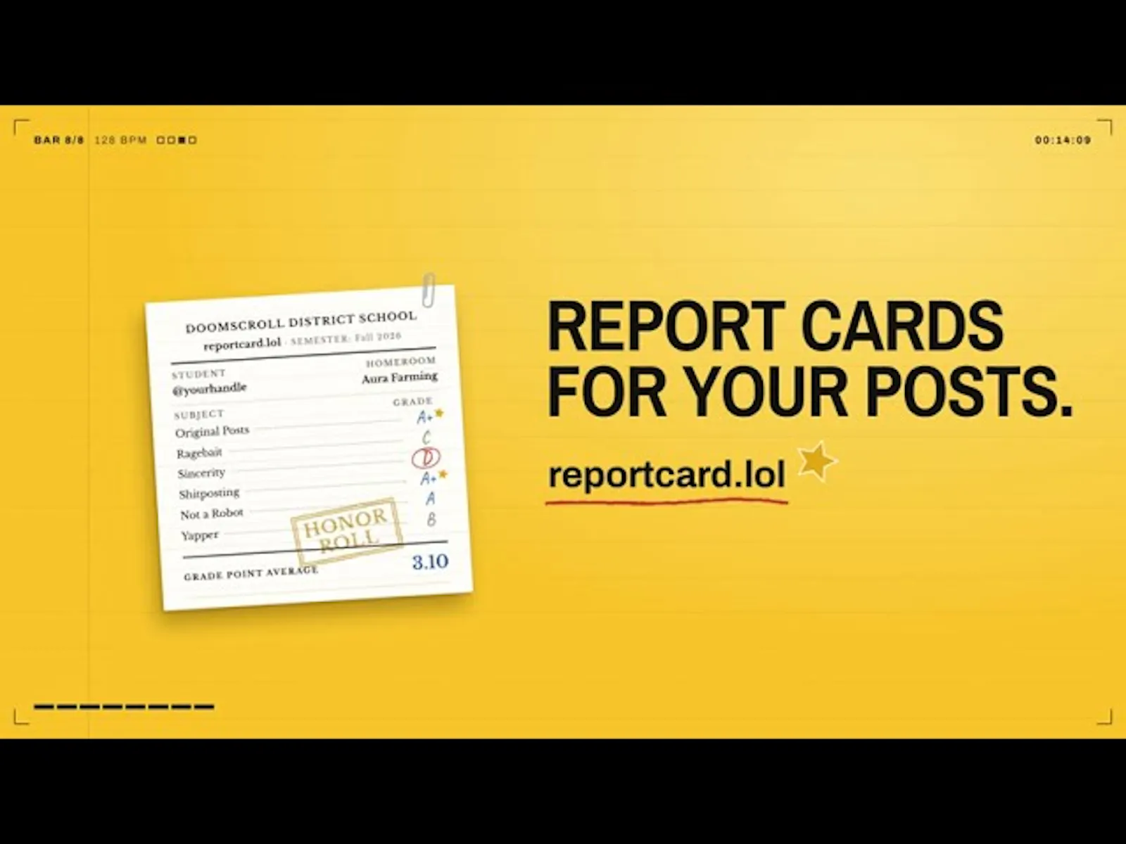 Report Card screenshot 1 (video preview)