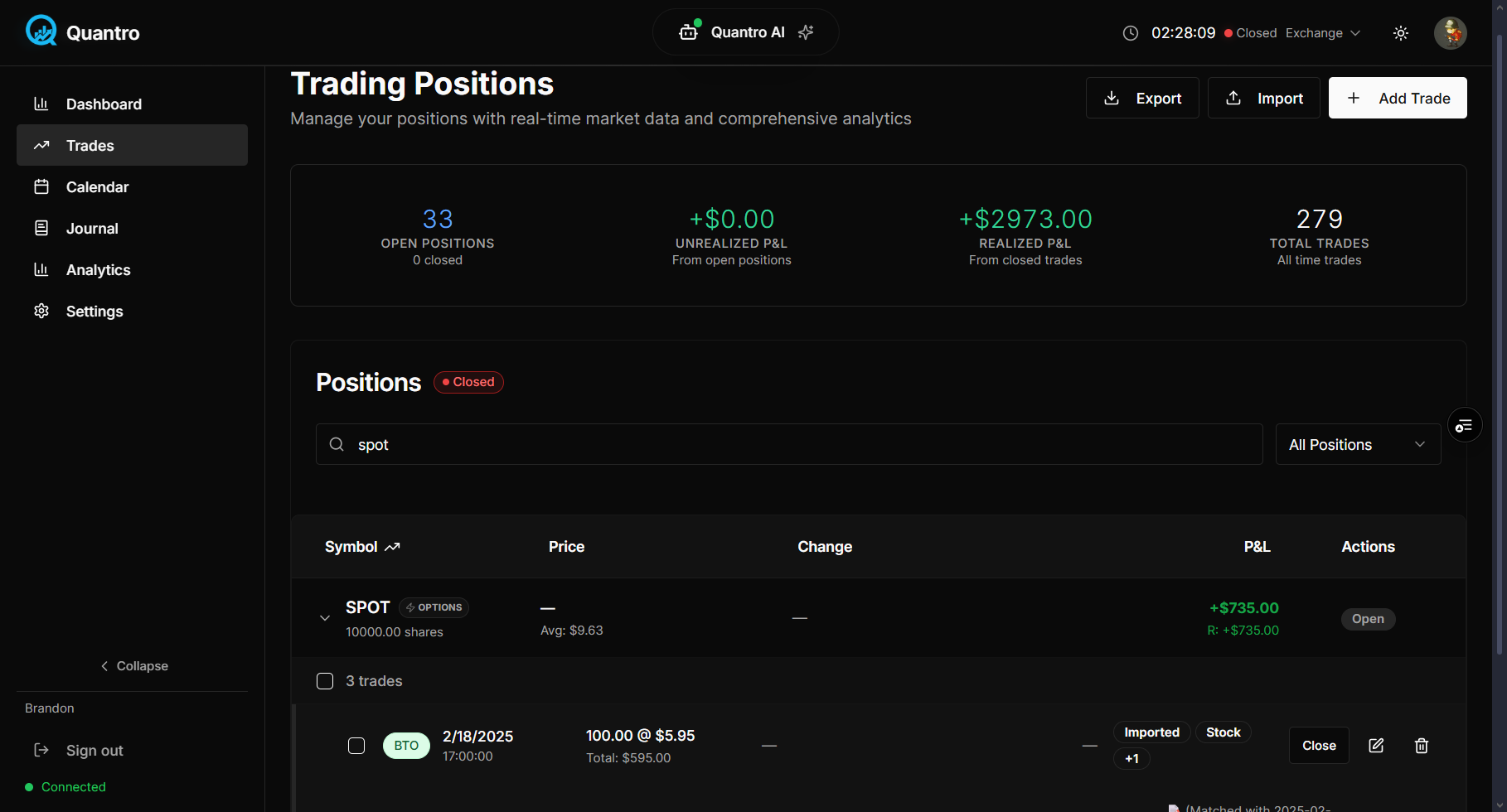 Quantro - Screenshot 4 showing product features and functionality