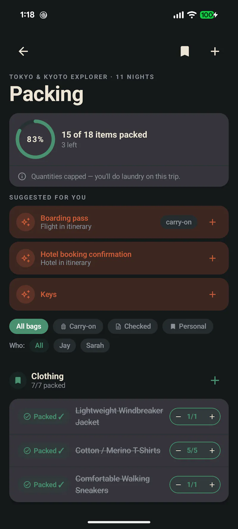 TripPack: Travel & Packing screenshot 4