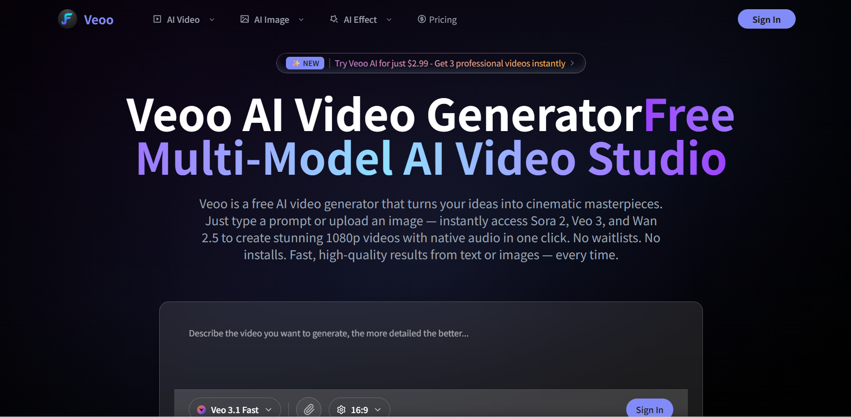 Veoo - Main product screenshot demonstrating key features and user interface