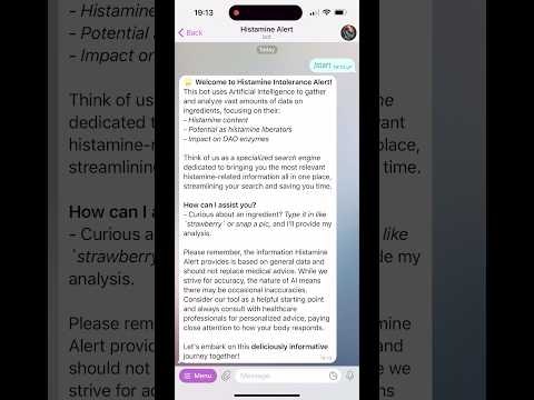 startuptile Histamine Alert-AI-guide to navigating histamine information in ingredients.