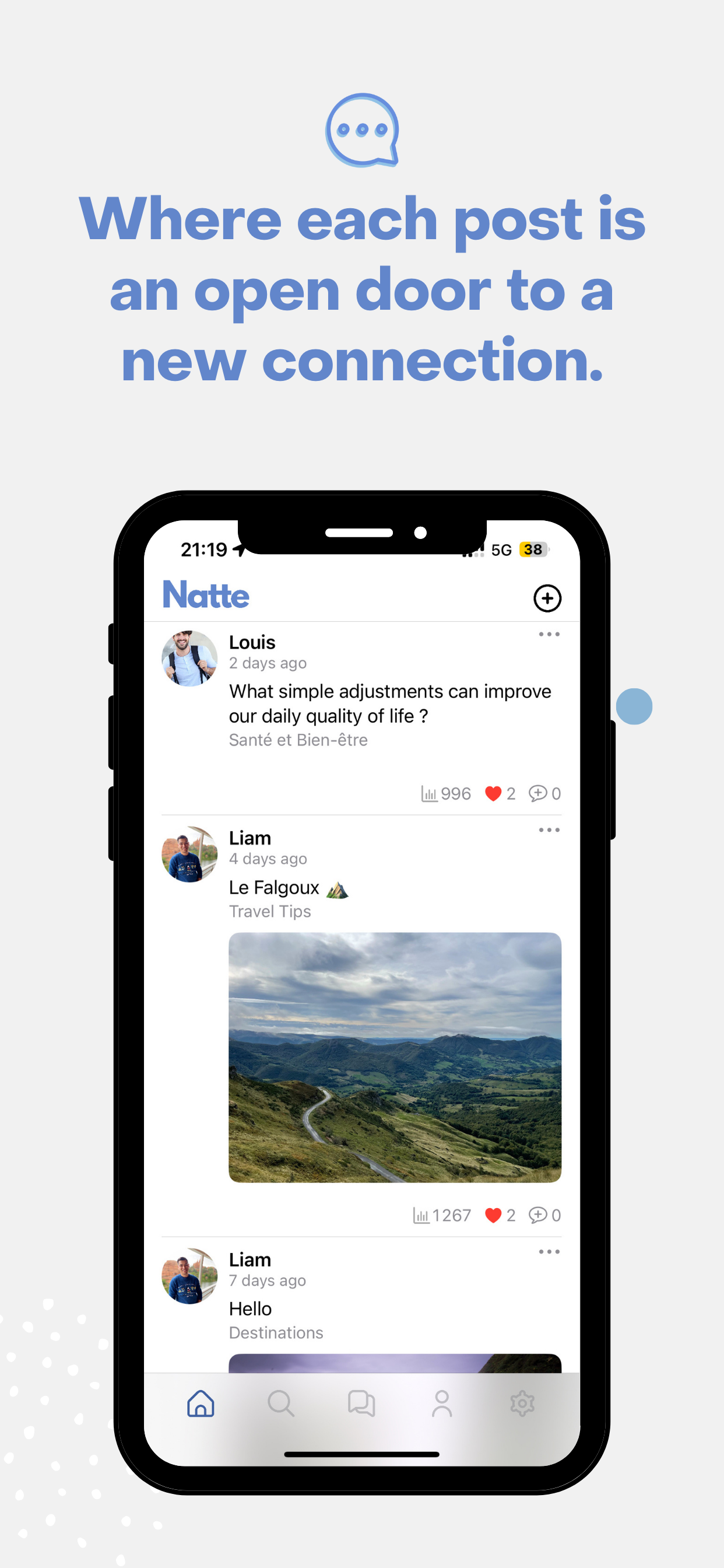 Natte: Discussion app media 1