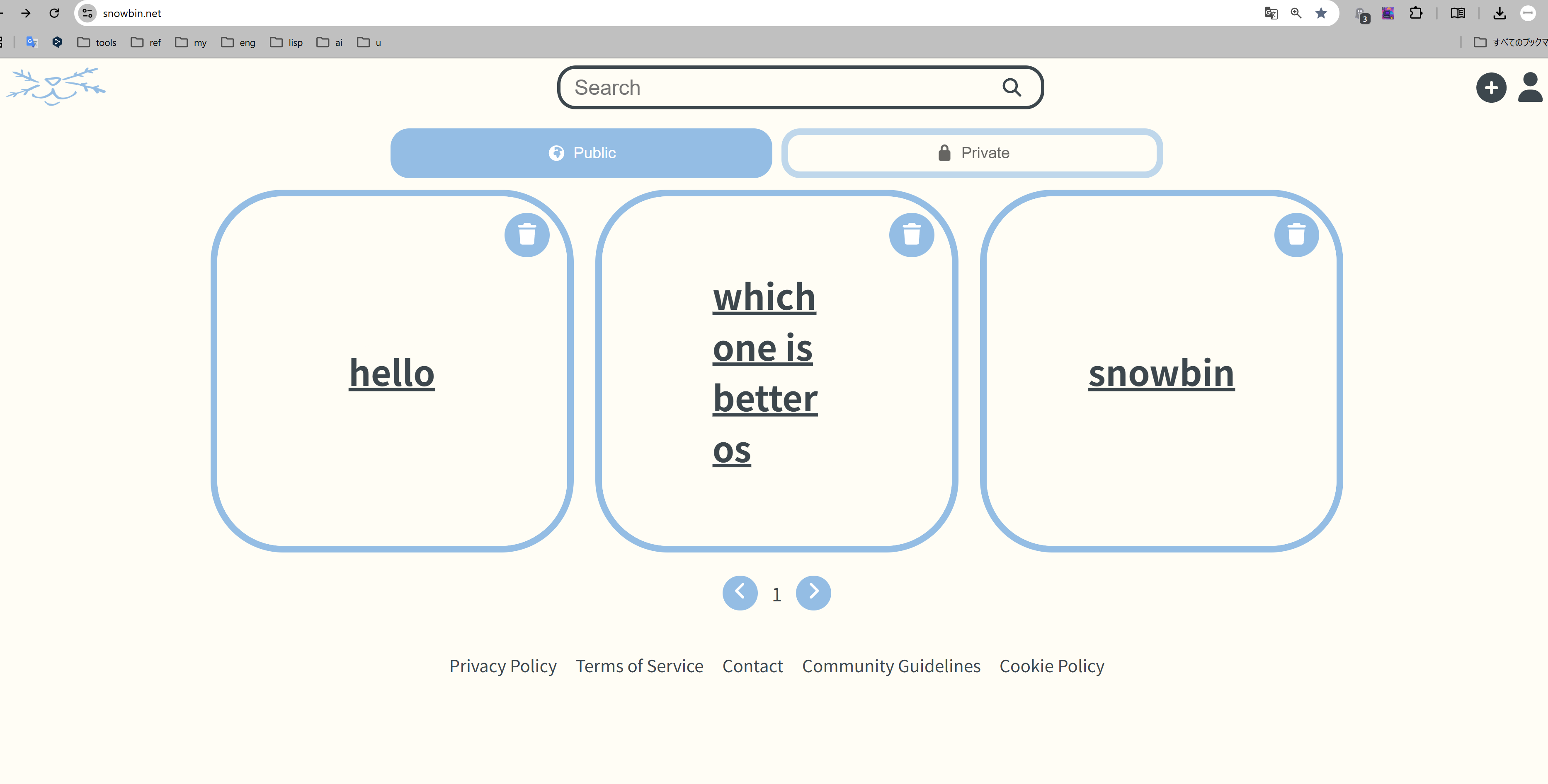 snowbin gallery image