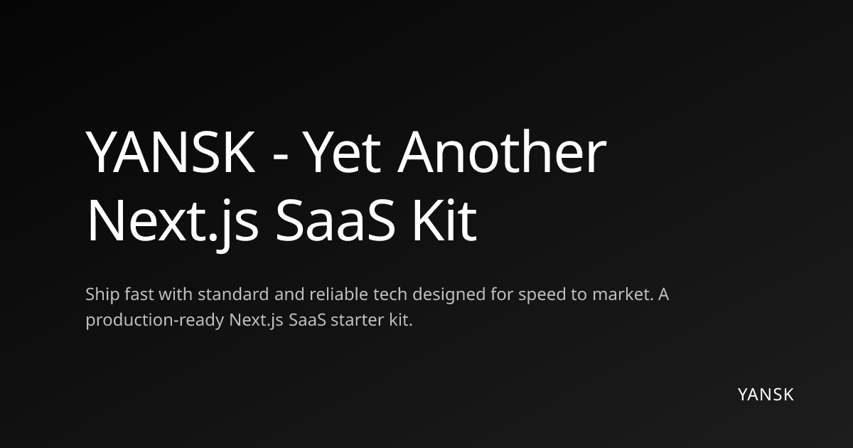 YANSK - Main product screenshot demonstrating key features and user interface