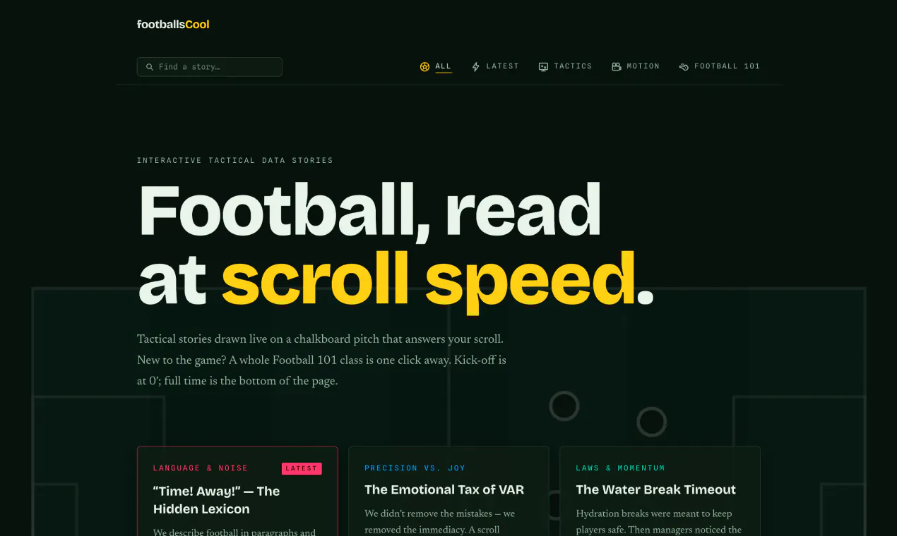 footballsCool — Tactical Data Essays gallery image
