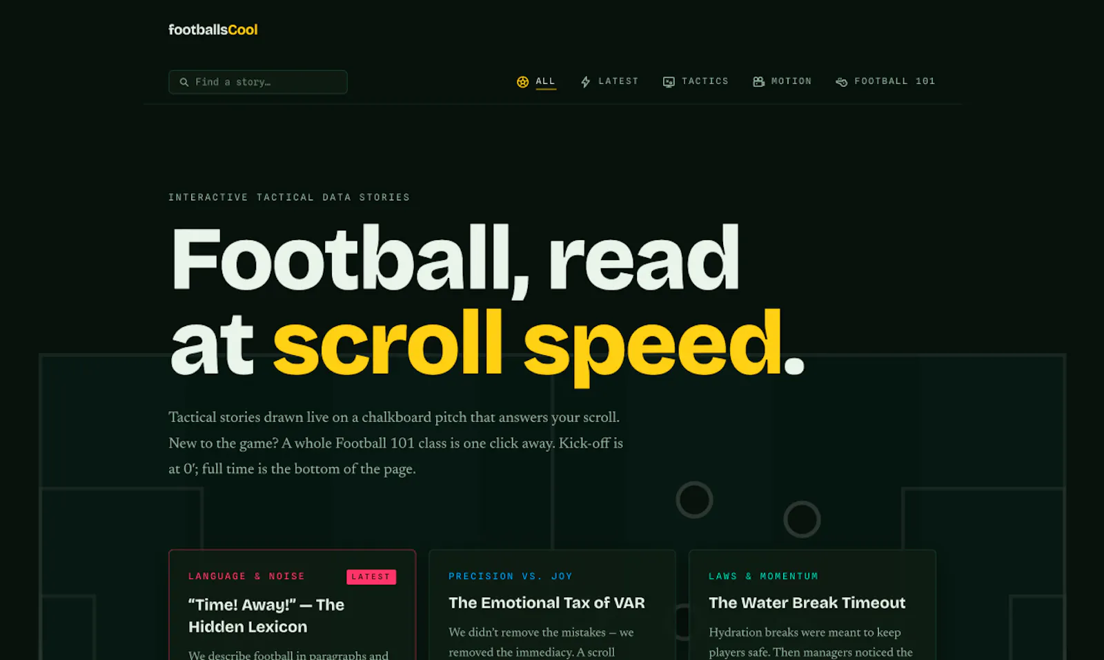 footballsCool — Tactical Data Essays screenshot 1