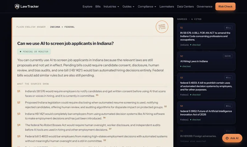 AI Law Tracker screenshot 4