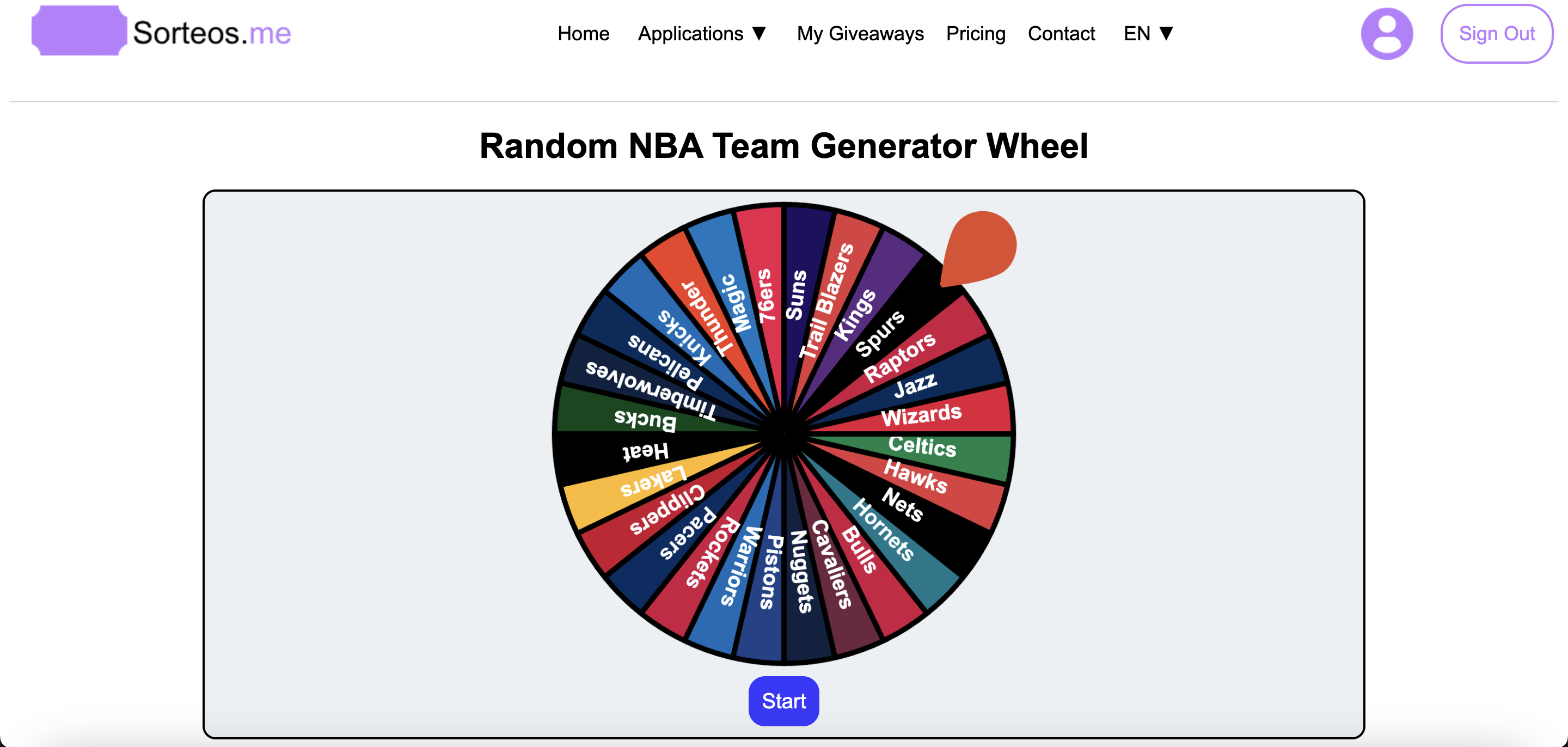 Генератор команды NBA Random