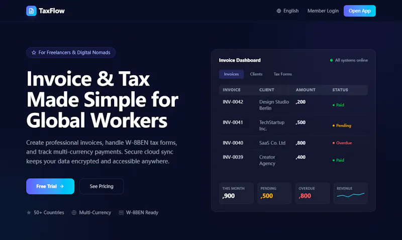 TaxFlow screenshot 1