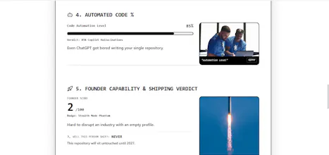 GitHub Roast gallery image