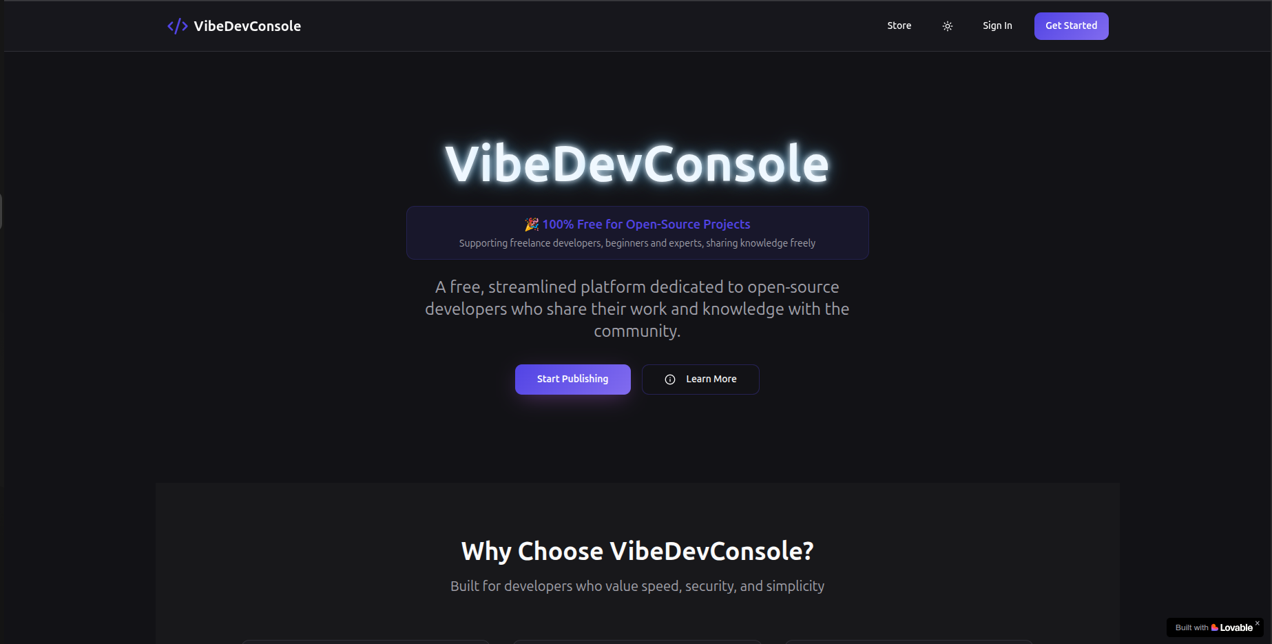 VibeDevConsole gallery image