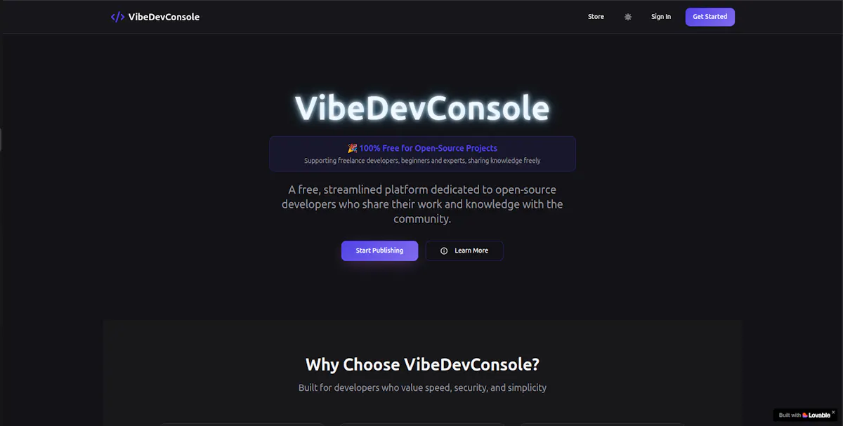 VibeDevConsole