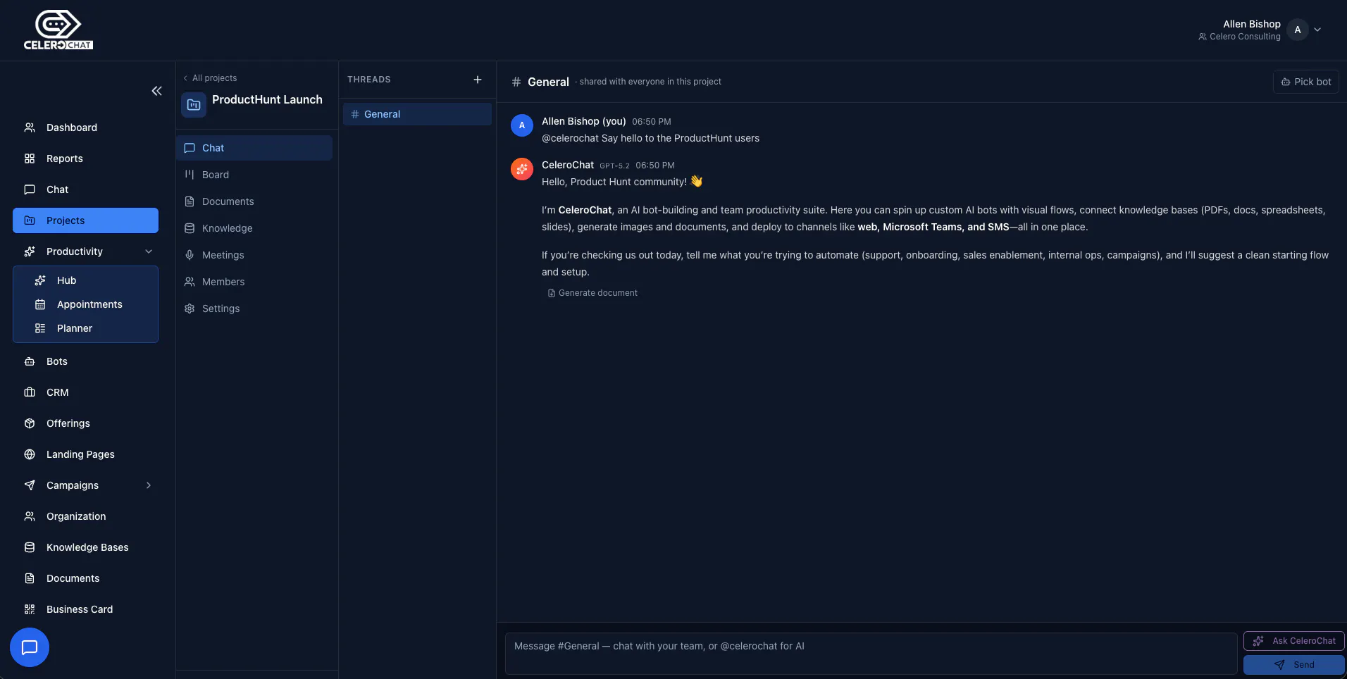CeleroChat gallery image
