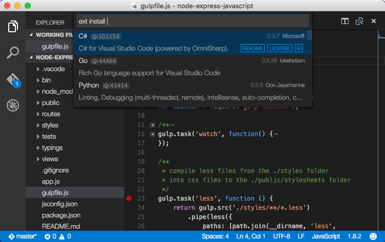 visual studio code editor