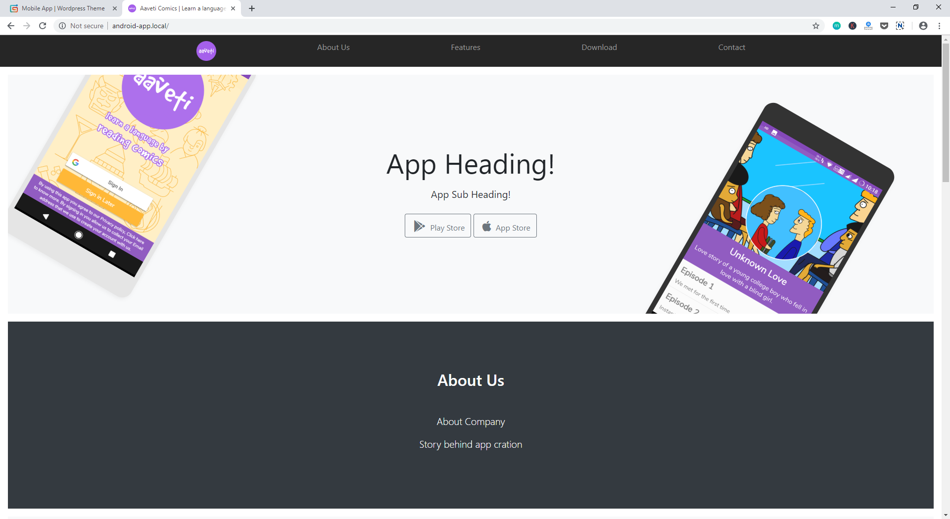 Wordpress Theme for App Developer gallery image