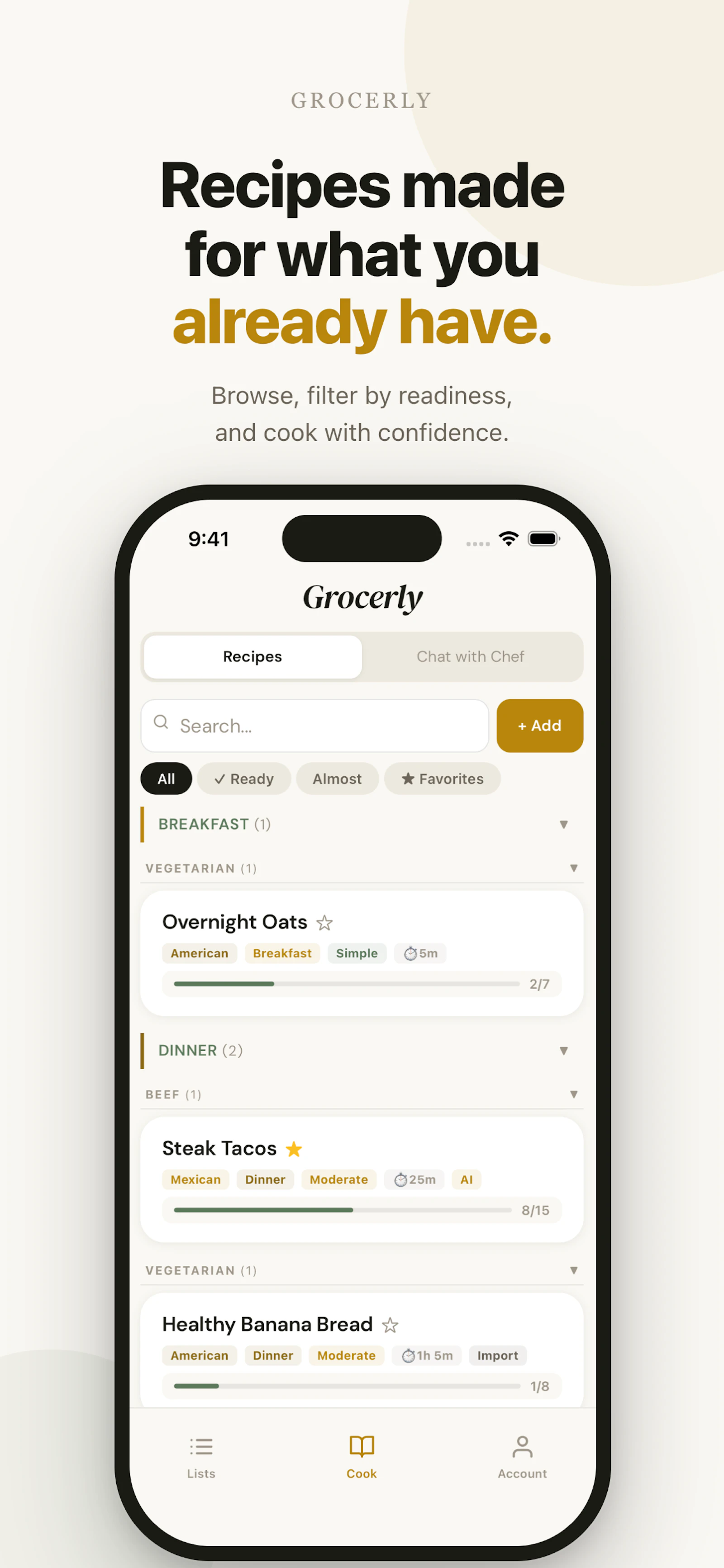 Grocerly: AI Recipe & Grocery screenshot 2