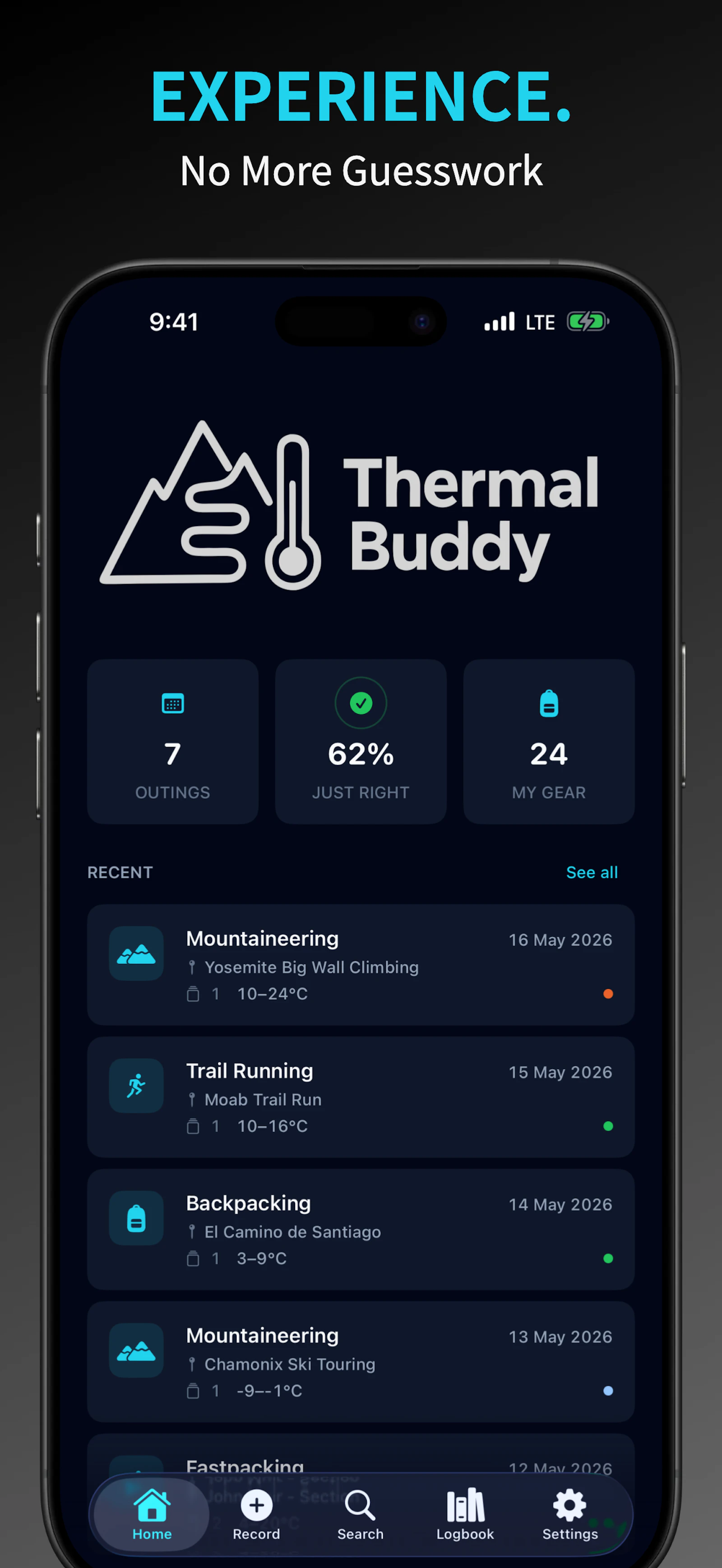 Thermal Buddy: Hiker's Logbook screenshot 2