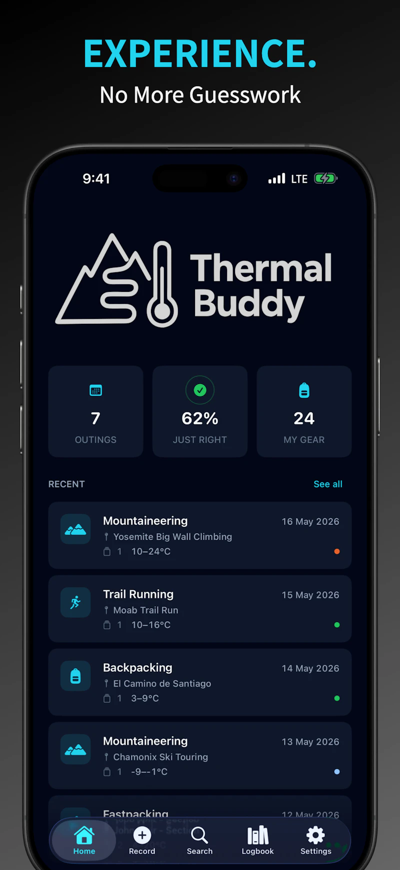 Thermal Buddy: Hiker's Logbook screenshot 2